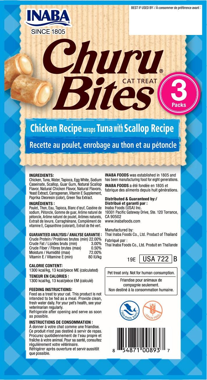 Churu Bites Tuna with Scallop Recipe - 10gx3Packss - PAWS CLUB