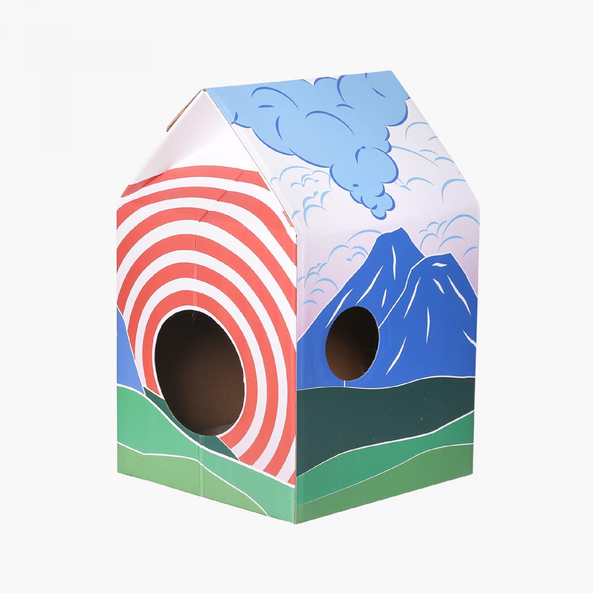 PIDAN Cat House and Scratcher - Fuji - PAWS CLUB