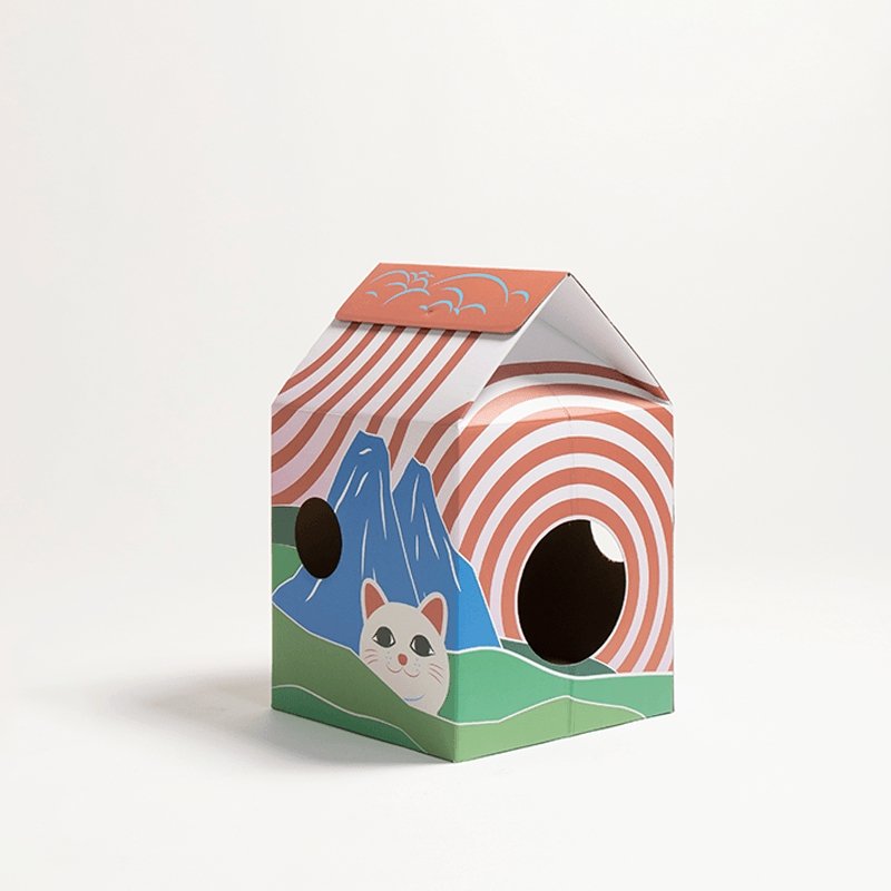 PIDAN Cat House and Scratcher - Fuji - PAWS CLUB