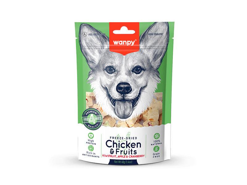 Wanpy Freeze Dried Chicken & Fruits Dog Treats 40g - PAWS CLUB