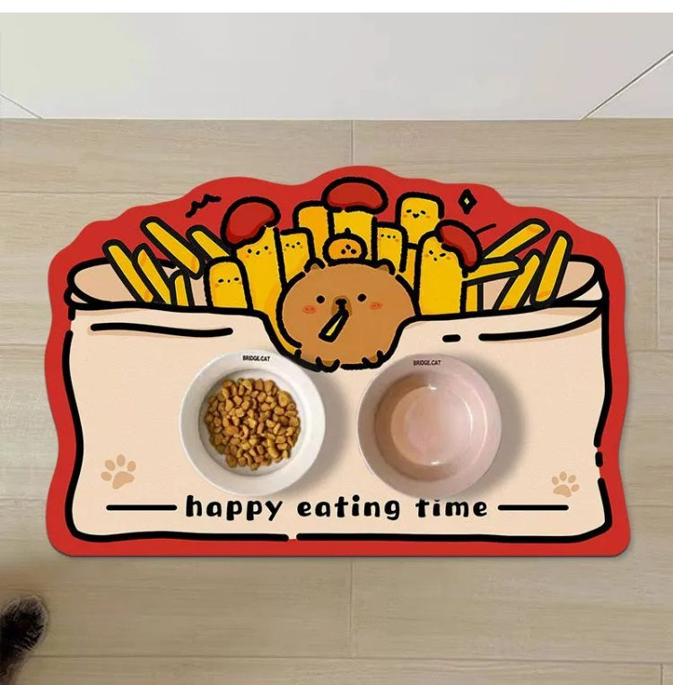 Dog & Cat Feeding Pet Mat | Waterproof, Quick-Dry, Non-Slip, 30×40cm