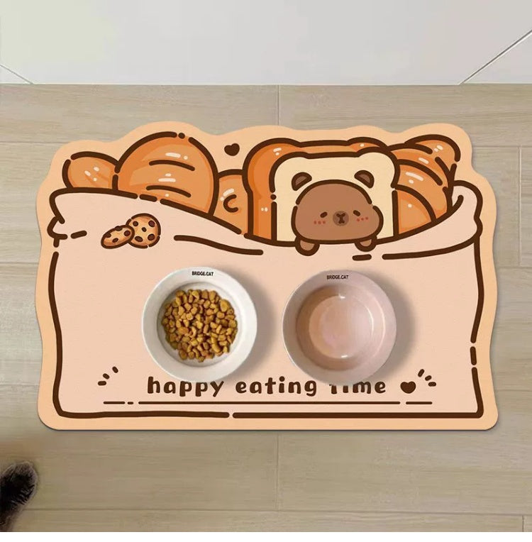 Dog & Cat Feeding Pet Mat | Waterproof, Quick-Dry, Non-Slip, 30×40cm