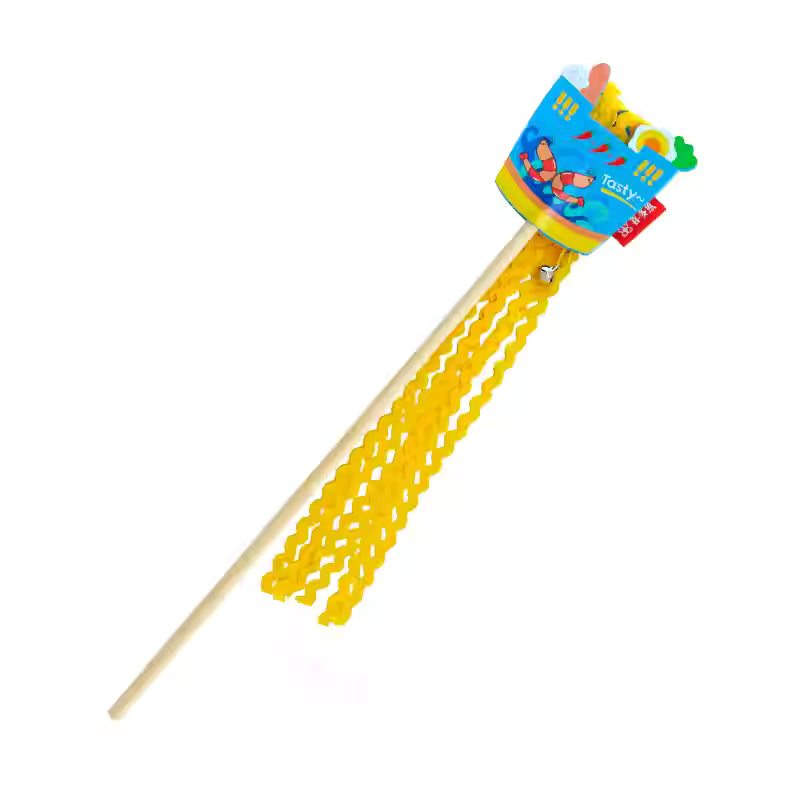 Seafood Ramen Cat Teaser Wand (with Bell) – A Fun Toy Your Cat Can’t Resist!