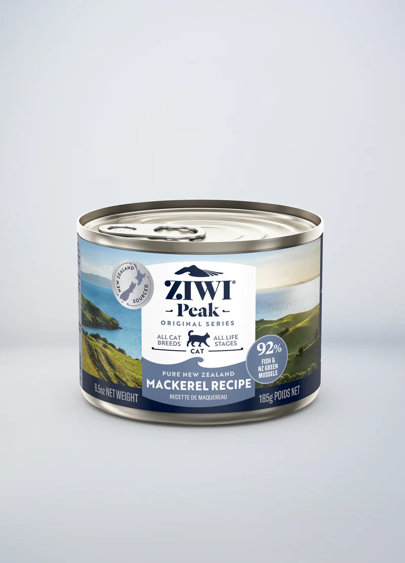 ZIWI Peak Grass- Mackerel Recipe Wet Cat Food - Nutritious New Zealand Recipe for All Life Stages