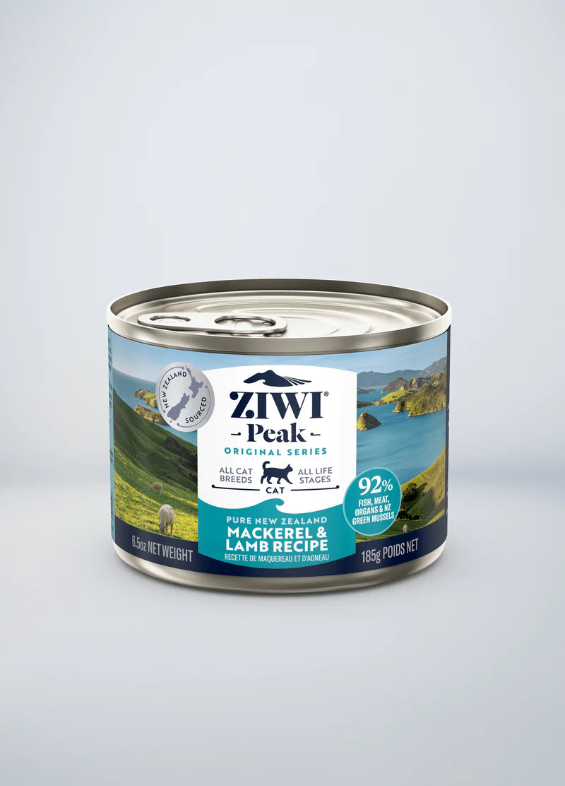 ZIWI Peak Grass-Mackerel & Lamb Recipe Wet Cat Food - Nutritious New Zealand Recipe for All Life Stages