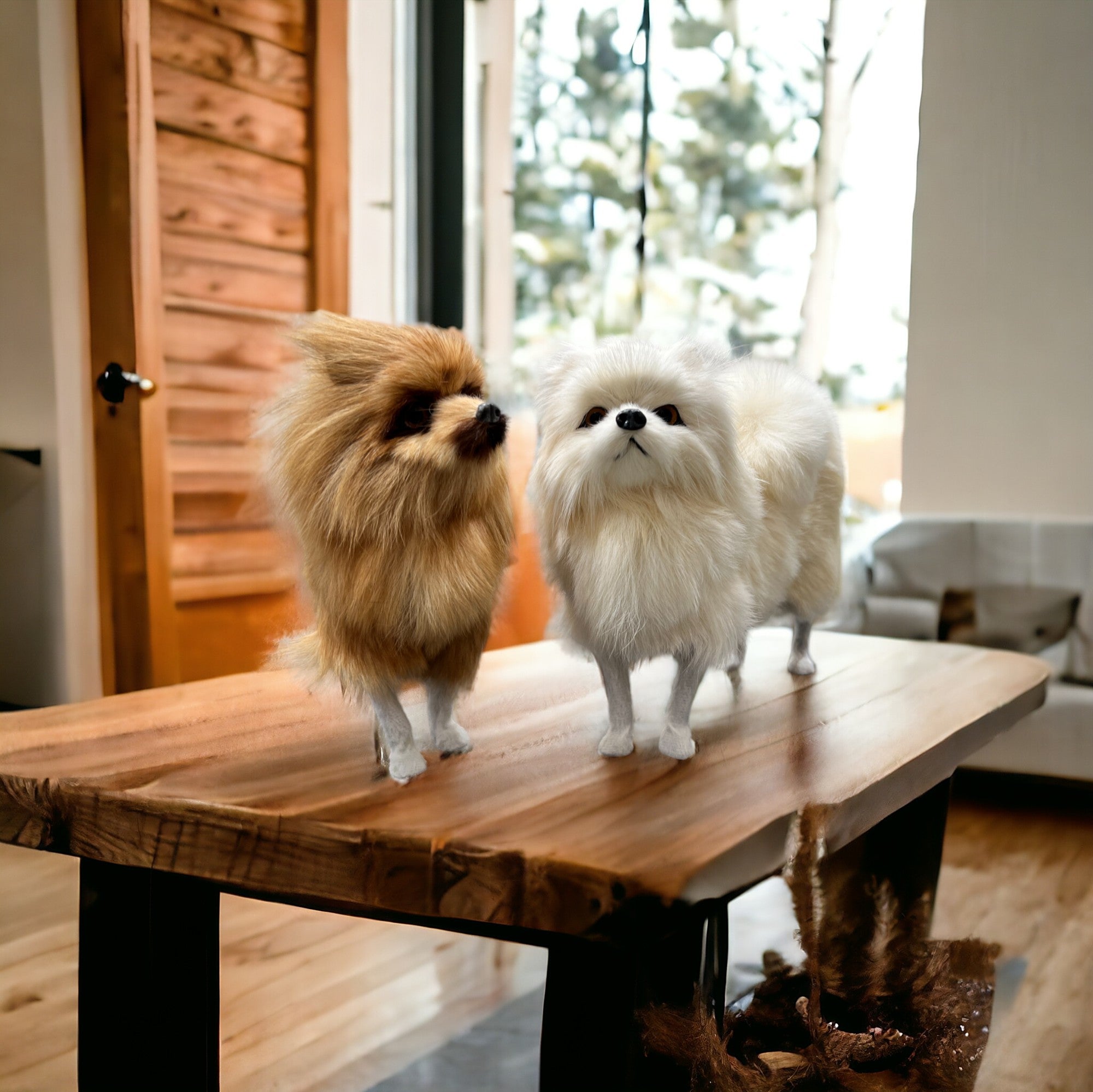 PAWS CLUB Canine Companions Figurines: Brownie & Snowball
