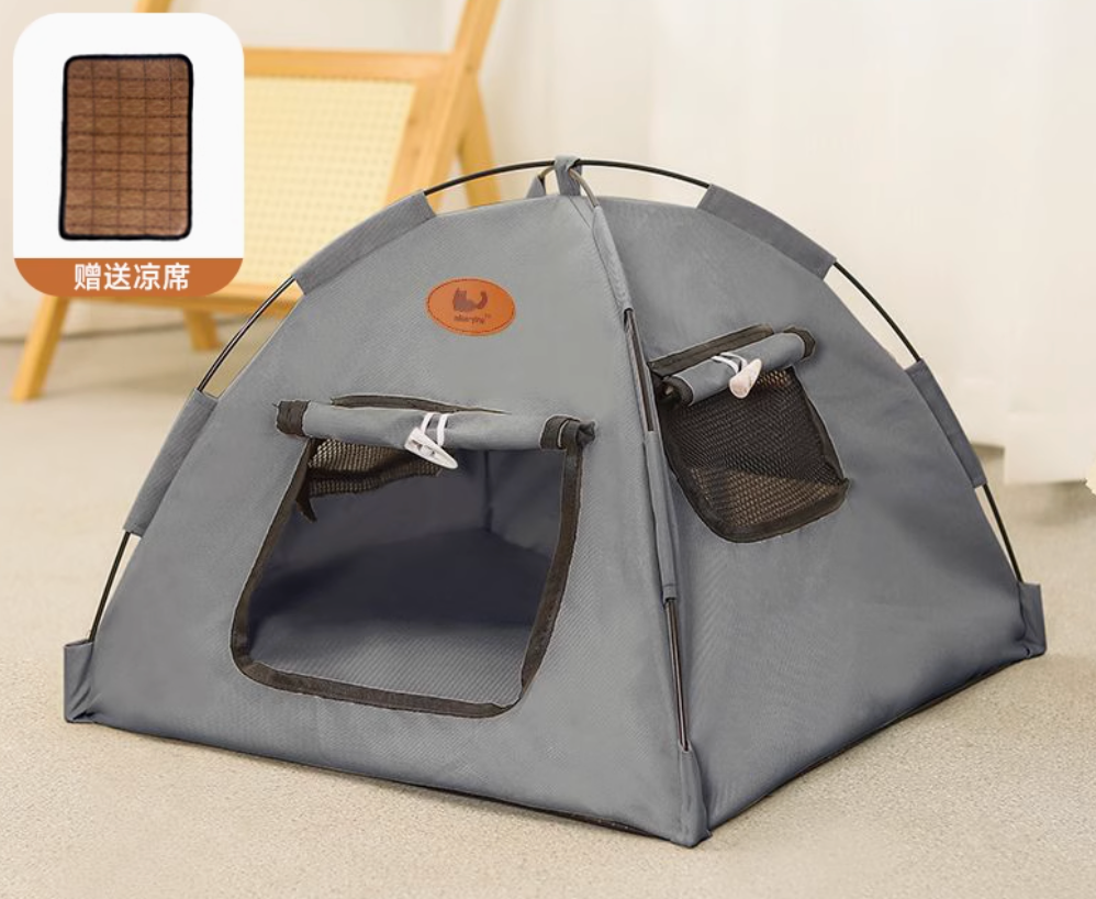All-Season Cat Tent Bed – Semi-Enclosed Indoor Pet House for Cats & Small Dogs, Washable & Durable