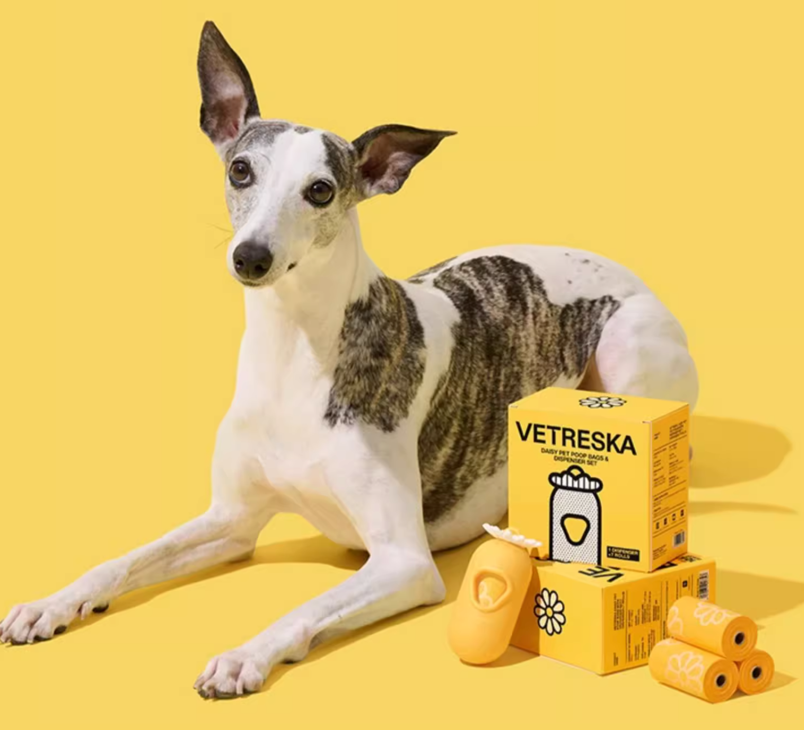 Vetreka Capsule Dog Poop Bag Dispenser Set – Biodegradable Scented Waste Bags with ABS Capsule Holder & Carabiner or Hanging Strap