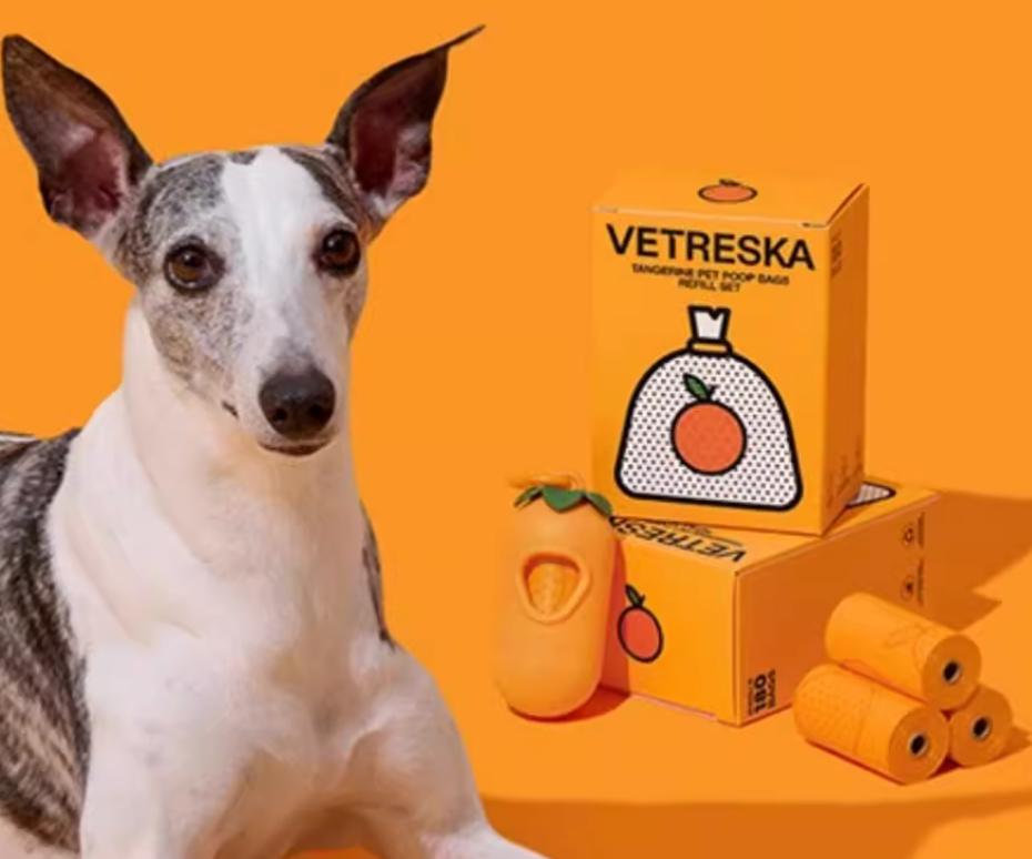 Vetreka Capsule Dog Poop Bag Dispenser Set – Biodegradable Scented Waste Bags with ABS Capsule Holder & Carabiner or Hanging Strap