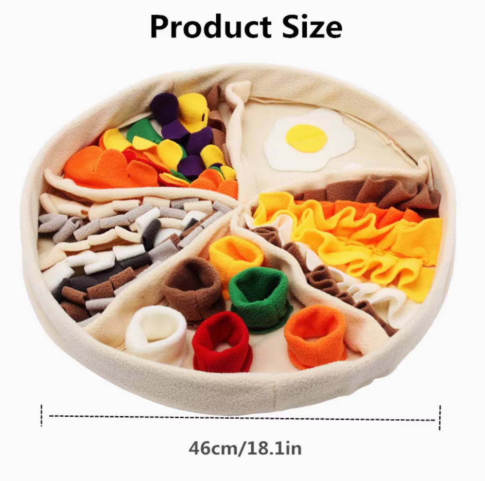 Pet Snuffle Toy – Pizza-Shaped Nose Work Mat for Cats & Dogs