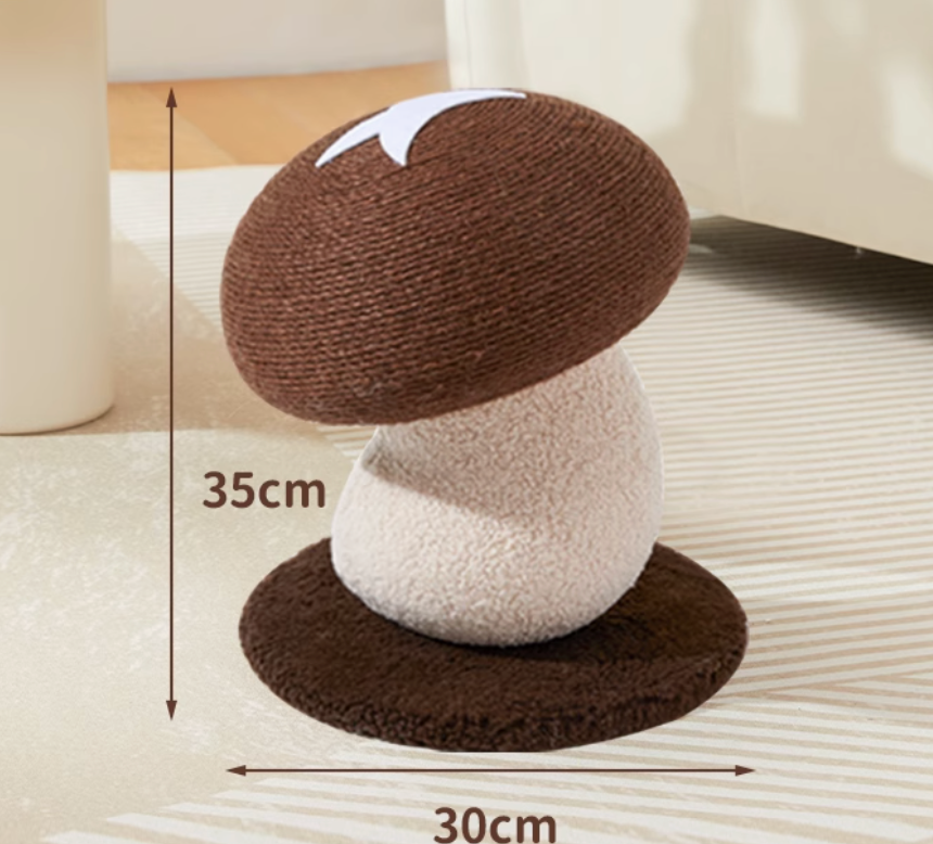 Mushroom Cat Scratcher – Durable Sisal Post & Fun Cat Tree Toy