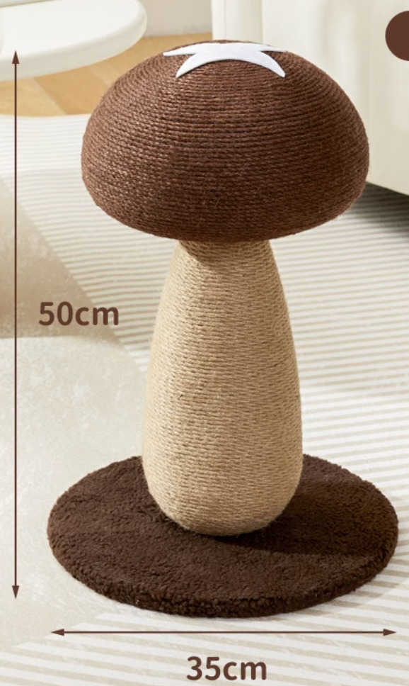 Mushroom Cat Scratcher – Durable Sisal Post & Fun Cat Tree Toy