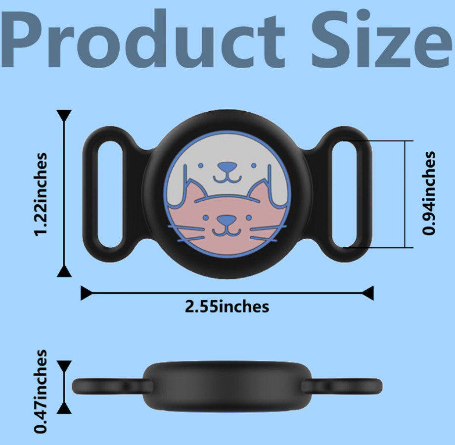 AirTag 2 Protective Case – Waterproof Silicone Tracker Cover for Pets, Keychains, and Collars