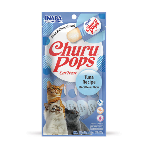 INABA Churu Pops Tuna Recipe Cat Treat 4x15g