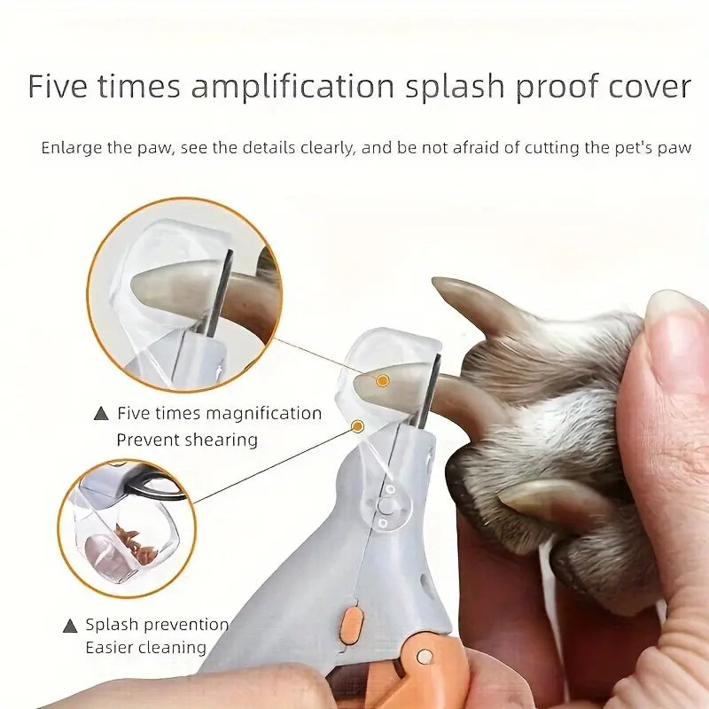 LED Pet Nail Clipper with Light & Safety Guard