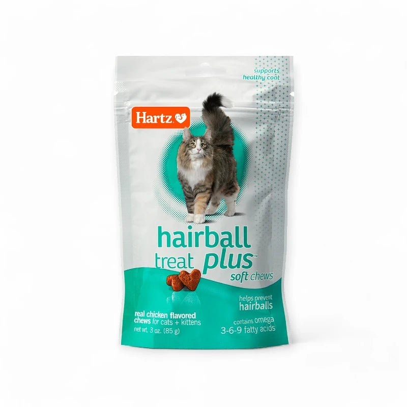 Hartz Hairball Remedy Plus Soft Chews for Cats & Kittens - Chicken Flavor, 85g