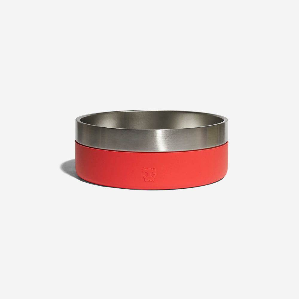 Zee Dog Tuff Bowl Stainless Steel Non-Slip Dog Bowl - Coral