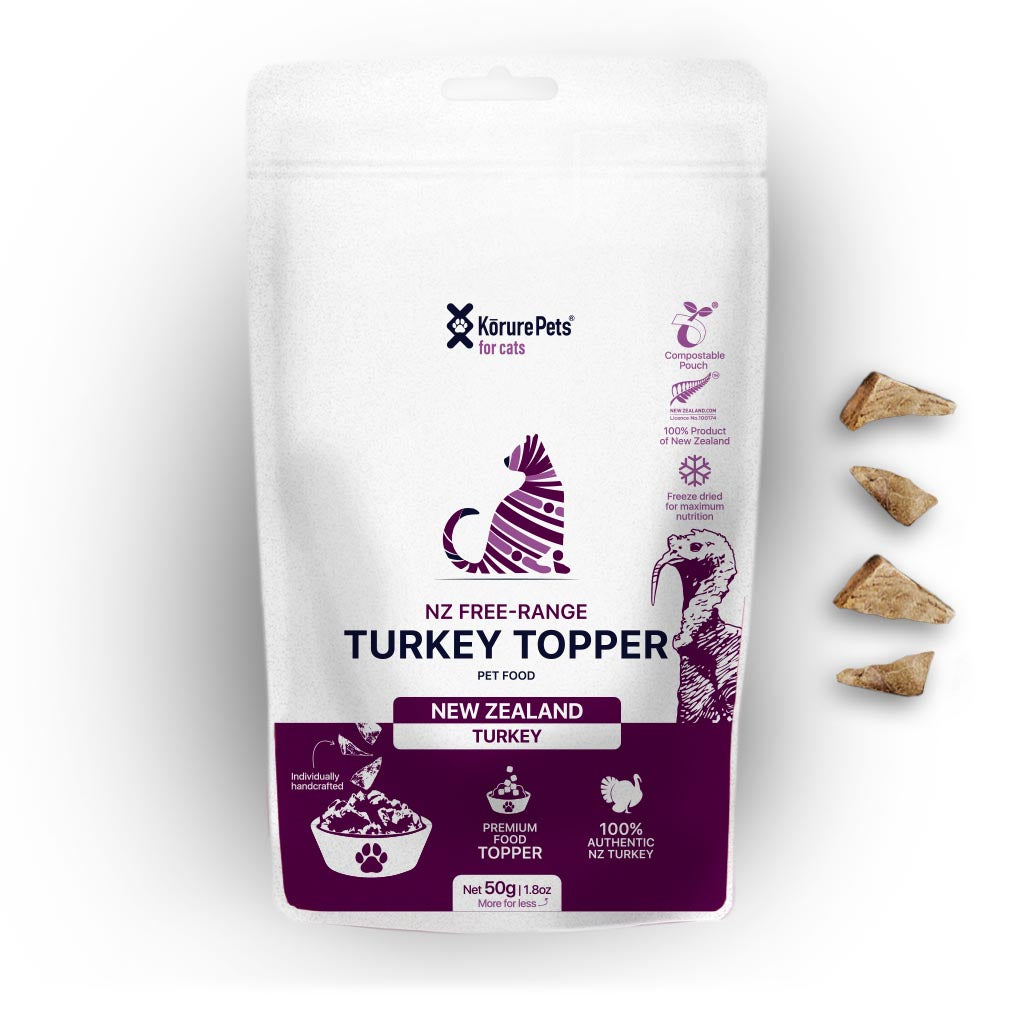 Freeze Dried NZ Turkey Topper for Cats - Gentle & Nutritious