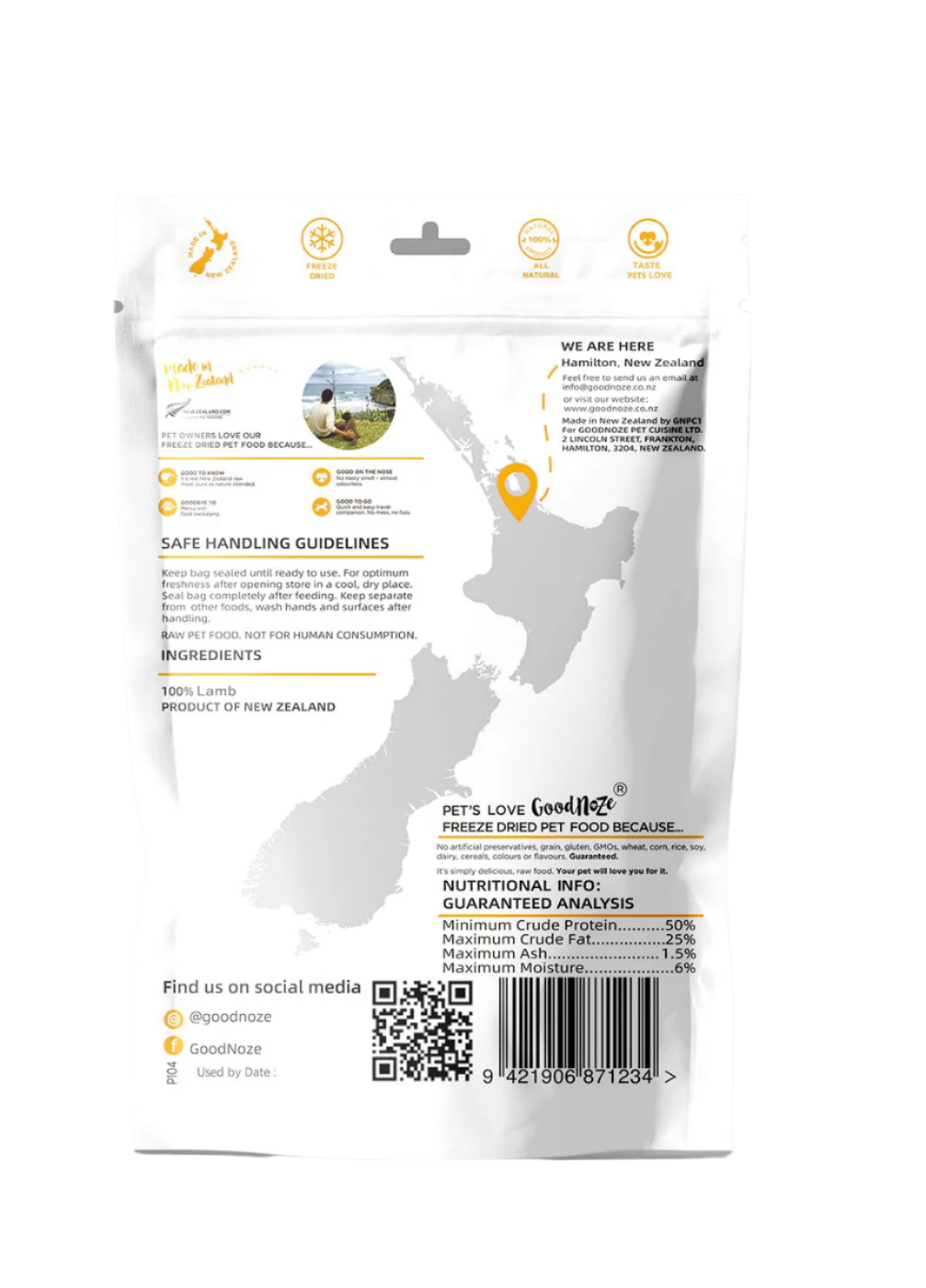 GoodNoze Lamb Chunks 60g
