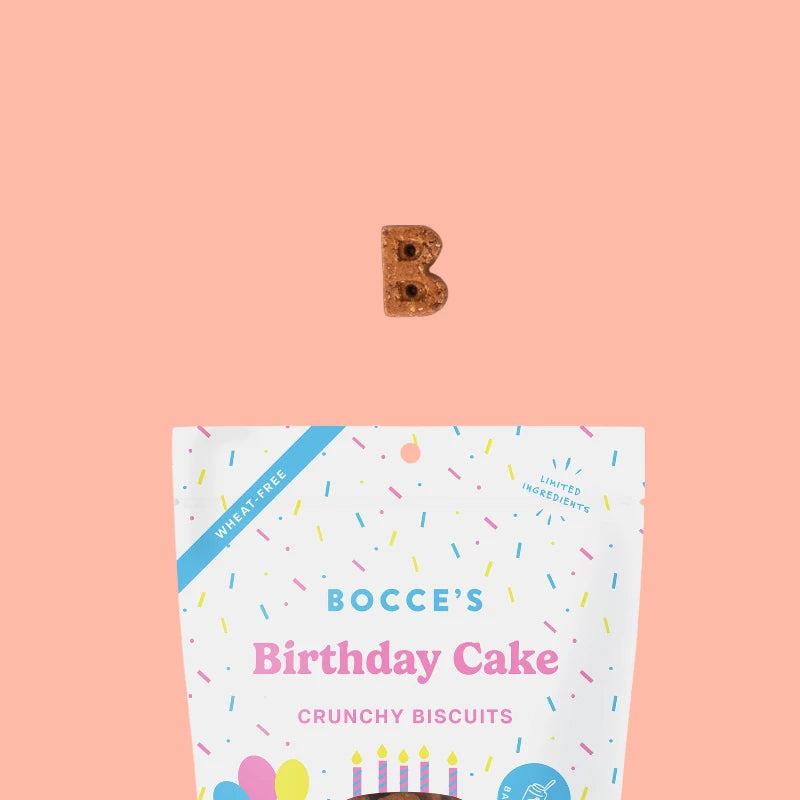 Bocce's Birthday Cake Dog Biscuits - Wheat-Free, 142g