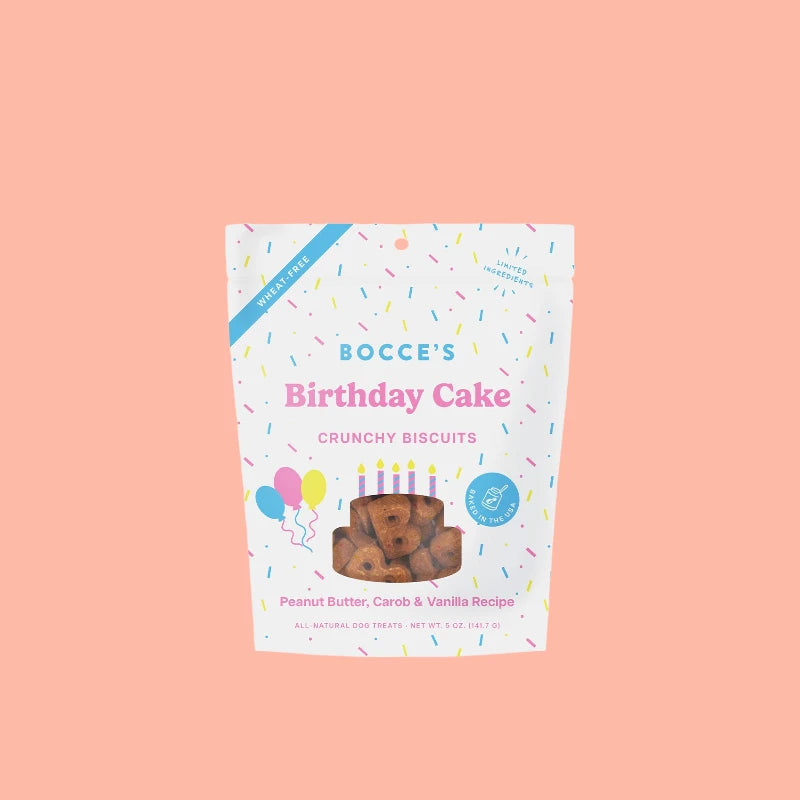 Bocce's Birthday Cake Dog Biscuits - Wheat-Free, 142g