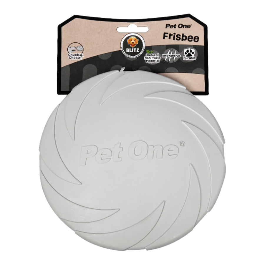 Dog Toy Blitz Rubber Frisbee Grey