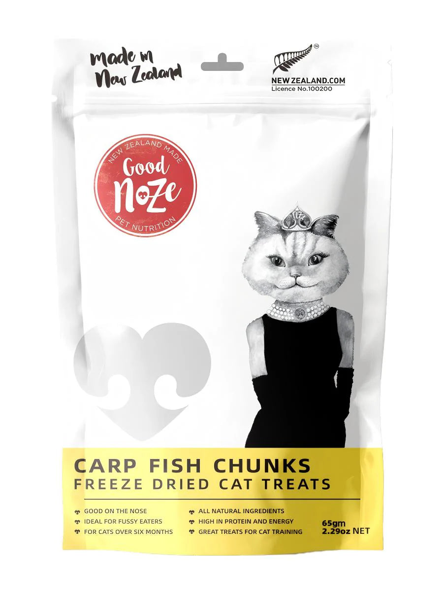 Good Noze Cat Treat - Carp Fish Chunks 65g