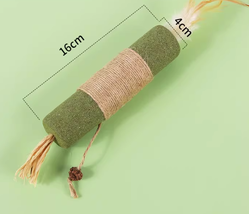 Catnip Raffia Grass Chew Sticks | Natural Dental Chew Toy for Cats
