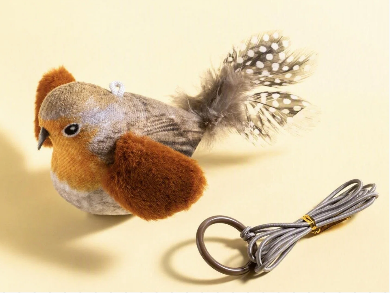 Interactive Chirping Bird Cat Toy – Realistic Bird Teaser Toy