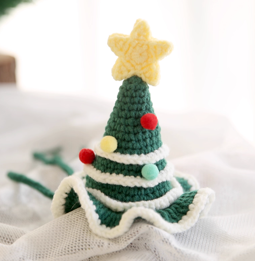 Handmade Christmas Pet Hat for Cats & Dogs | One Size | Festive Holiday Costume