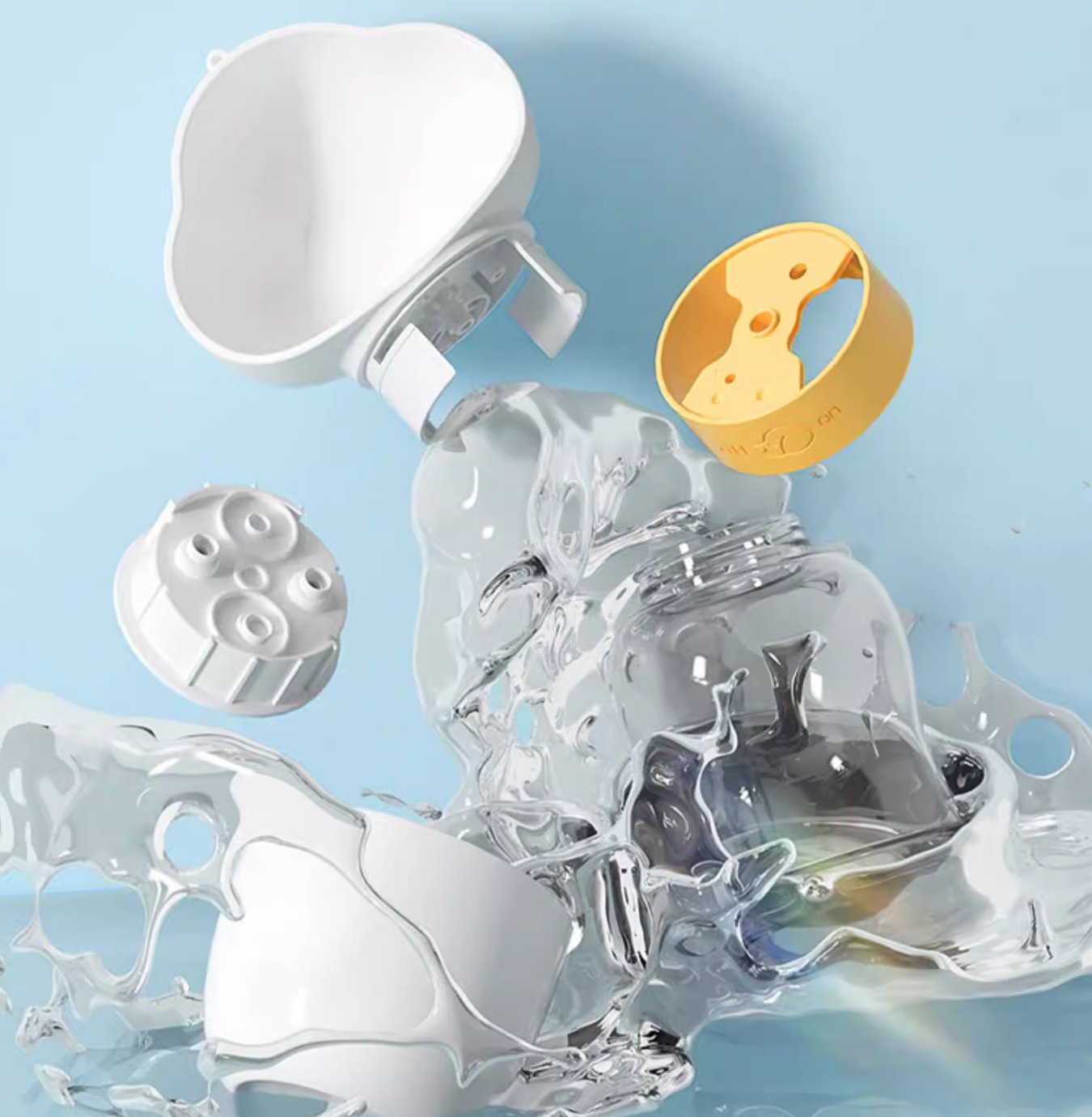 Portable Dog Water Bottle with Food Cup | Cloud Design Travel Pet Bottle