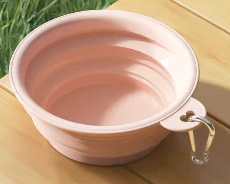 Collapsible Pet Bowl | Portable Silicone Food & Water Bowl with Carabiner – 350ml