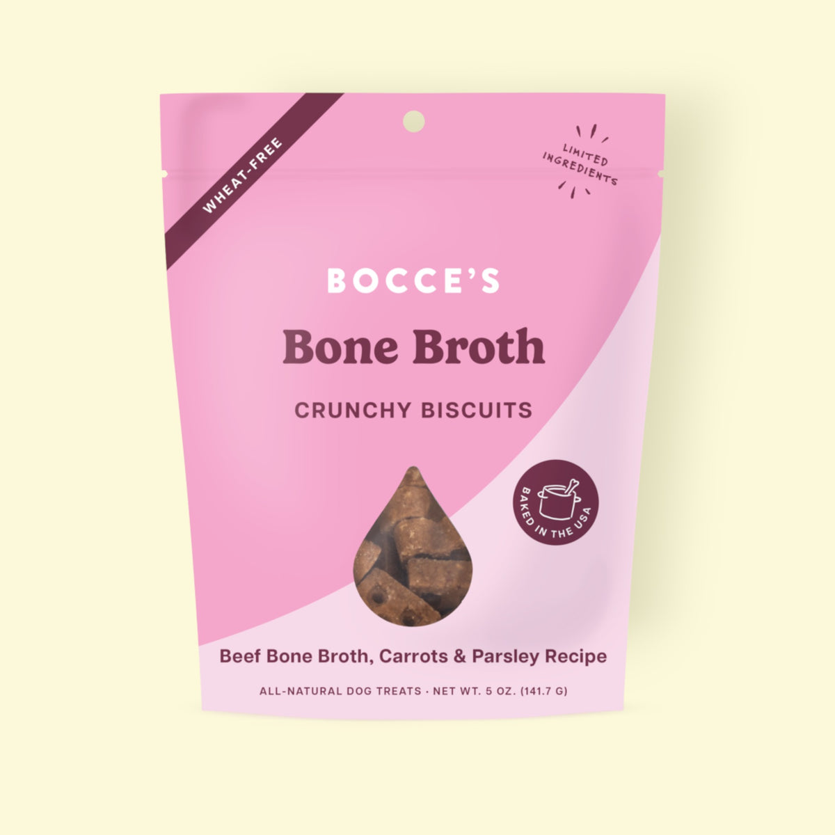 Boccee's Bone Broth Biscuits 5oz (142g) | Breath-Freshening