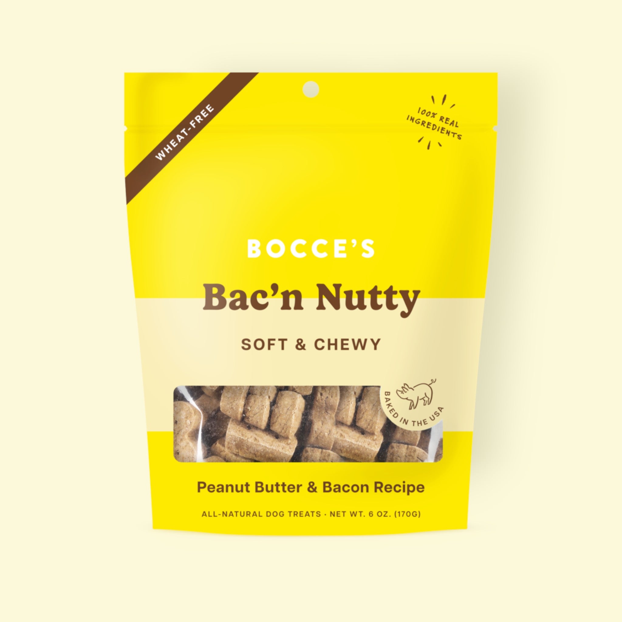 Bocce's Bac'n Nutty 柔软耐嚼 - 6 盎司（170 克）