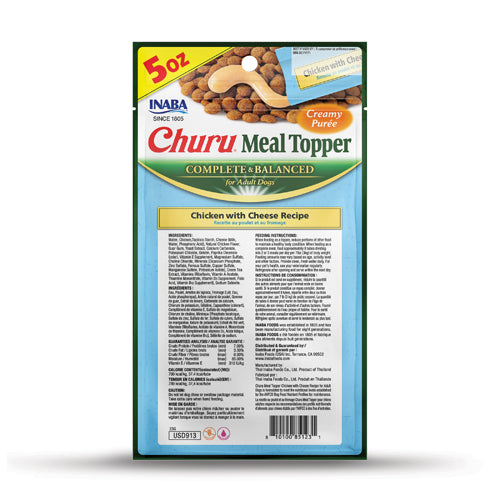 Inaba Churu Dog Meal Topper Chicken w/ Cheese 3's (48g x 3)