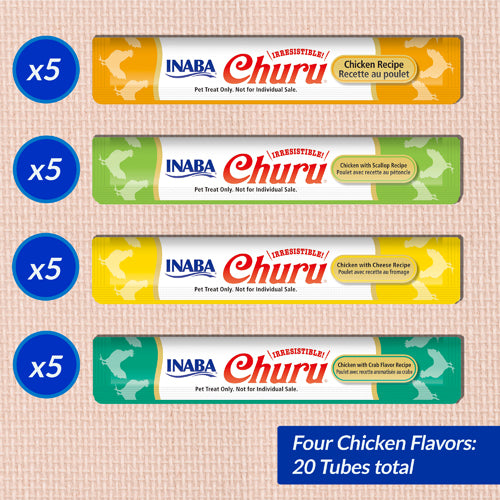 Inaba Churu Chicken Variety Box 14g x 20 Pack