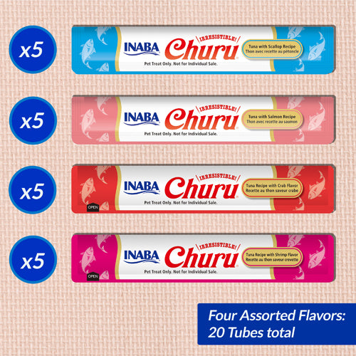 Inaba Churu Tuna & Seafood Variety Box 14g x 20 Pack