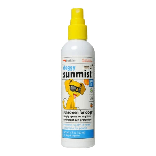 Petkin Doggy Sunstick 14g, providing SPF 15 sun protection for dogs' ears, nose, and exposed skin.