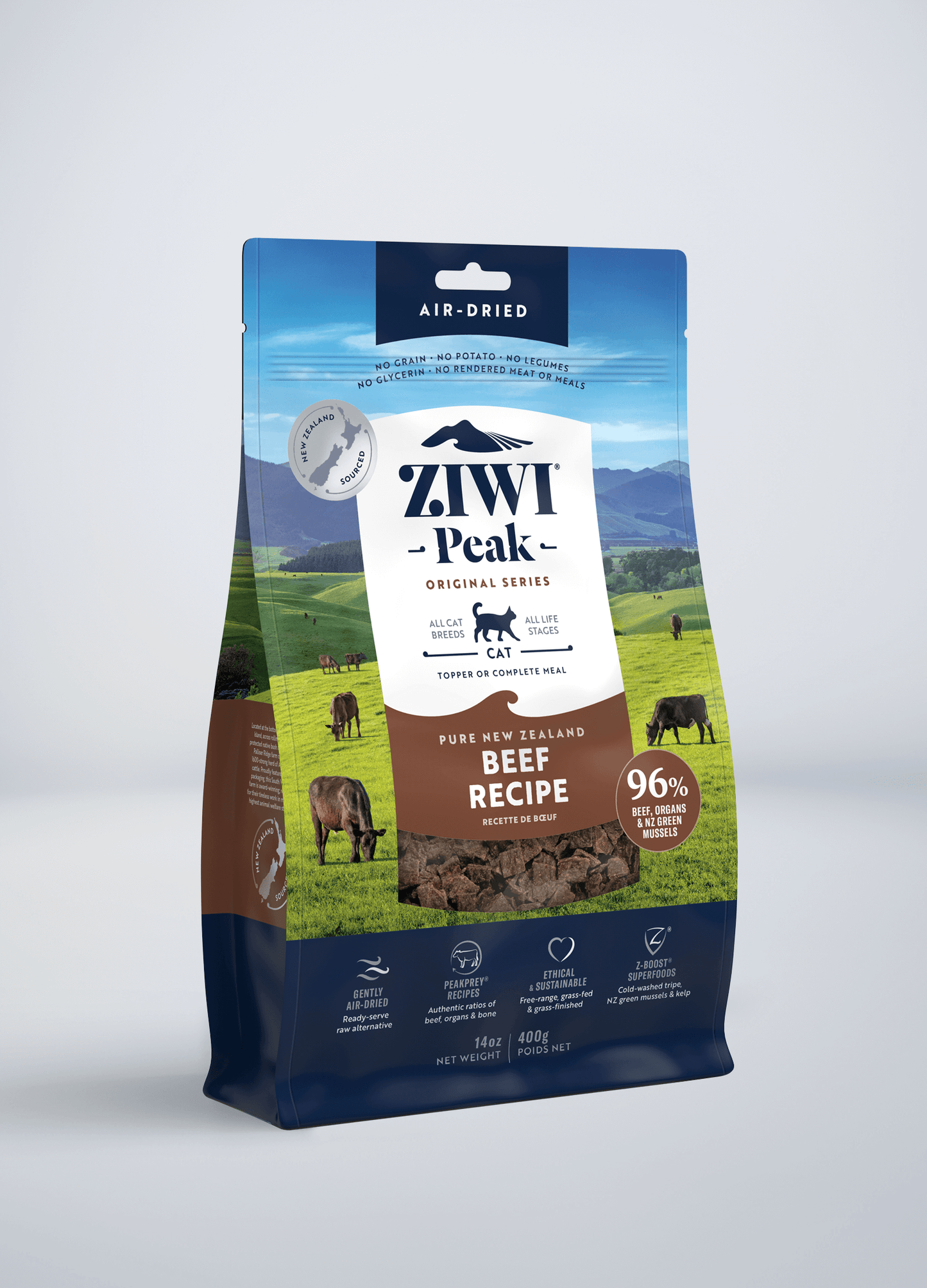 ZIWI Peak Air-Dried Beef Cat Food 400g