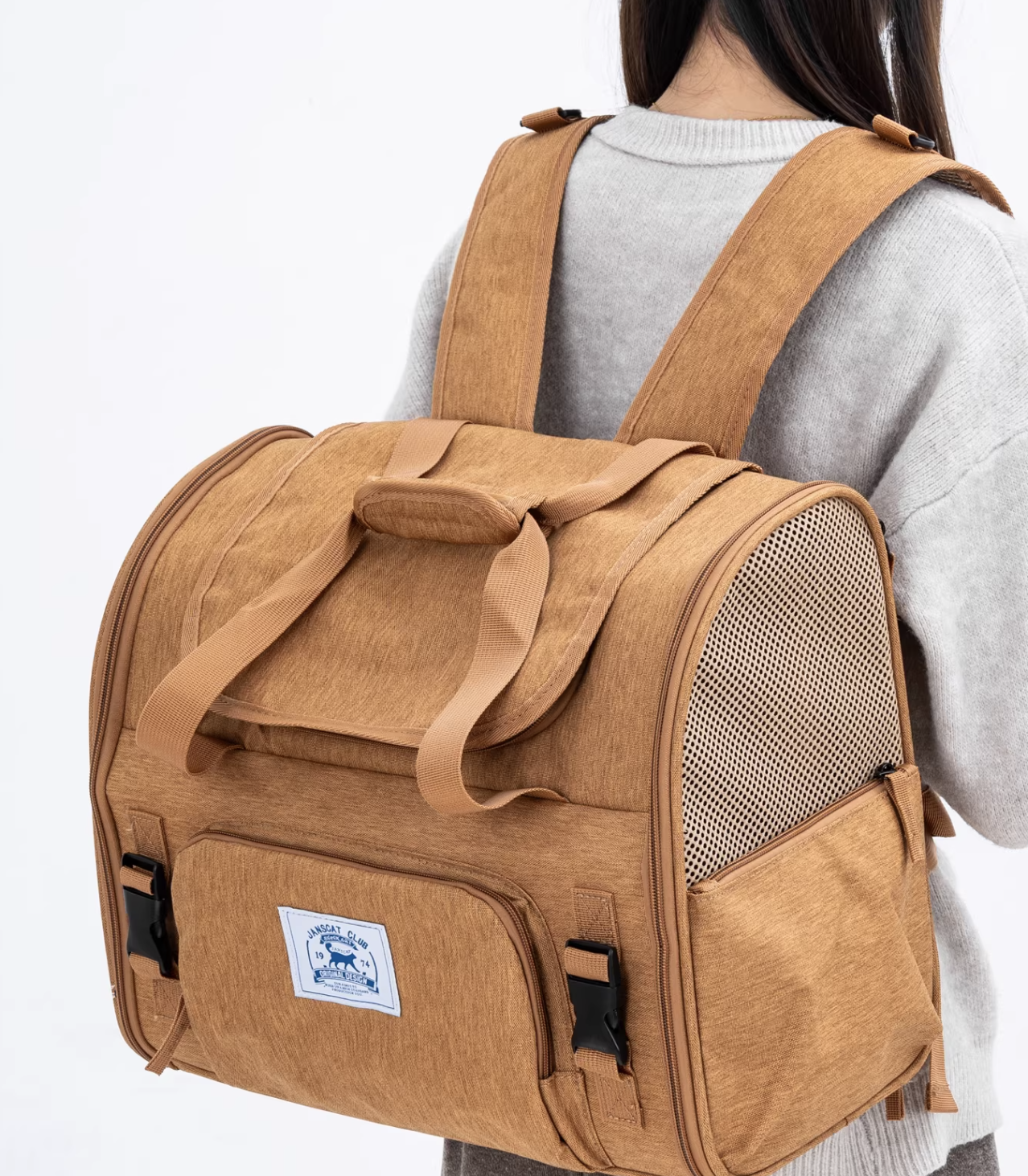 Expandable Pet Backpack – Portable, Lightweight, Breathable, Double Shoulder & Single Shoulder Options