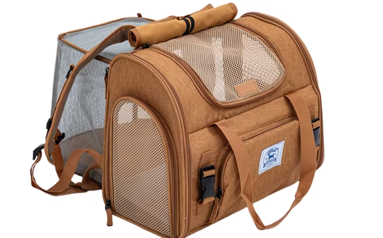 Expandable Pet Backpack – Portable, Lightweight, Breathable, Double Shoulder & Single Shoulder Options