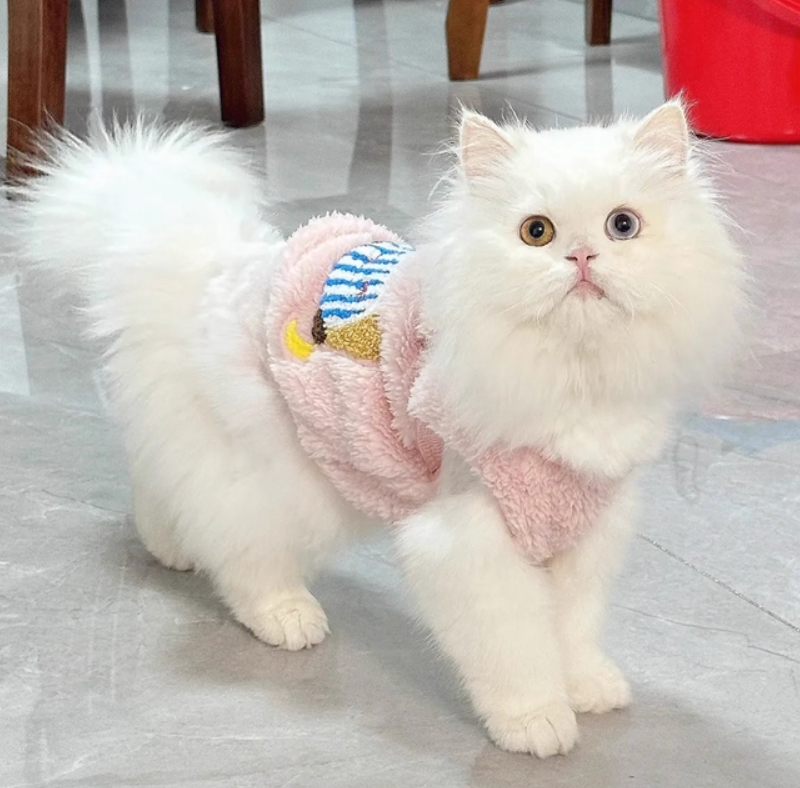 Cute Fleece Pet Vest | Warm Plush Winter Clothing for Cats & Dogs