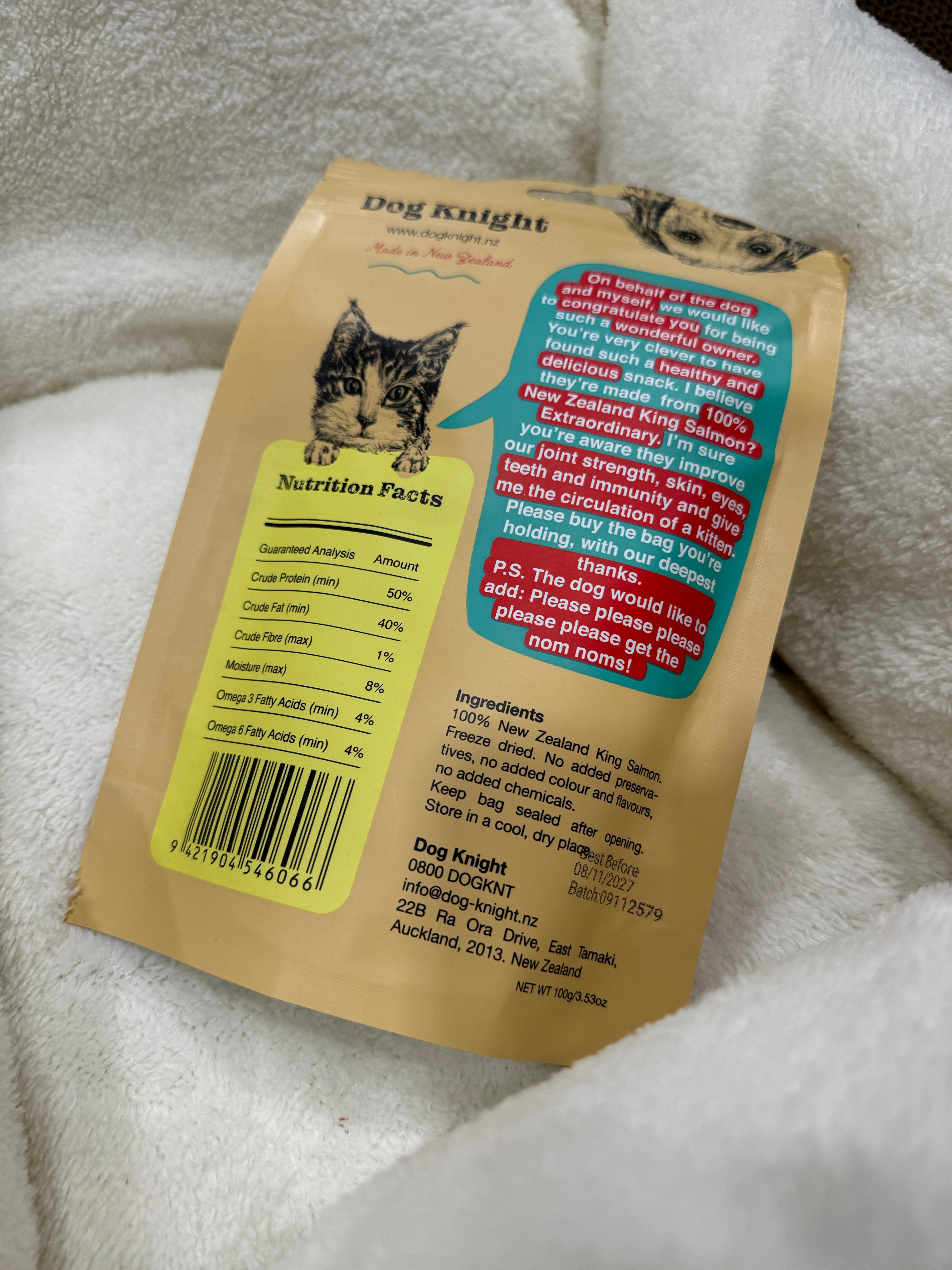 Dog Knight Freeze-Dried King Salmon Topping, 100g