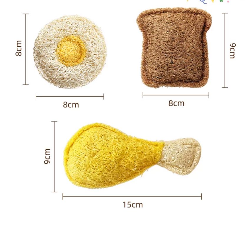 Natural Luffa Pet Toy – Dental Chew & Interactive Cat Toy