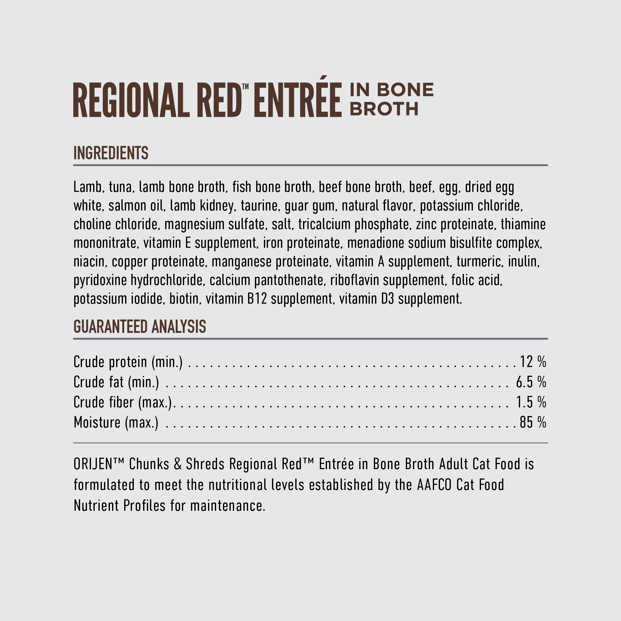 Orijen™ Regional Red Entrée 85g