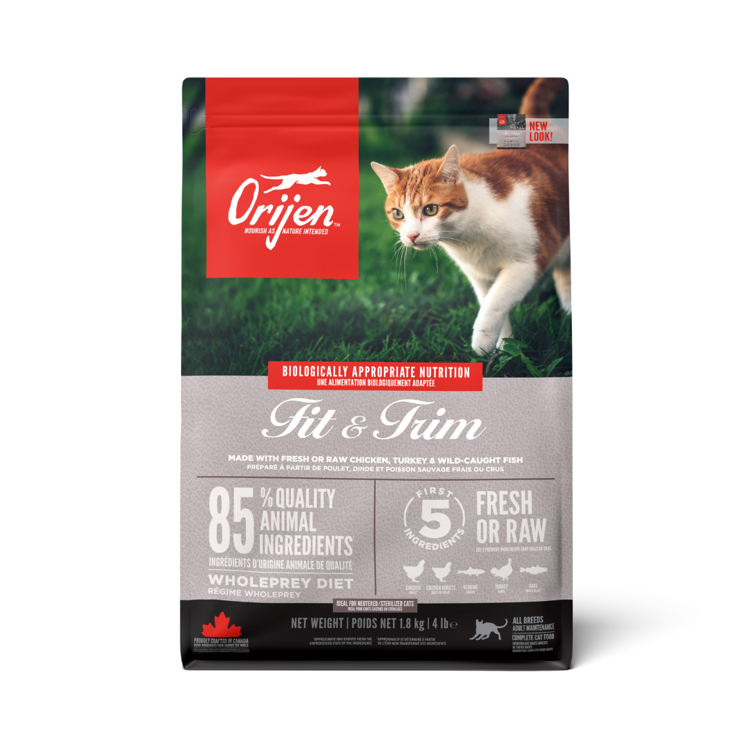 Orijen™ Fit & Trim Cat Food – Fresh Chicken, Turkey & Wild-Caught Fish