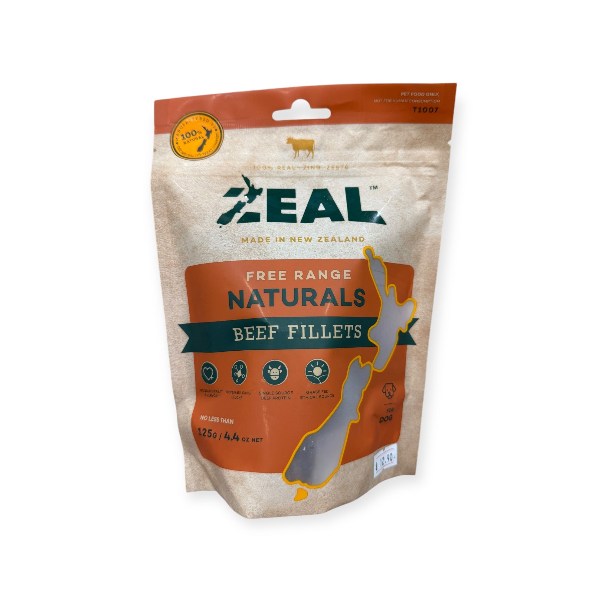 Zeal Free Range Beef Fillets Dog Treat 125g | PAWS CLUB