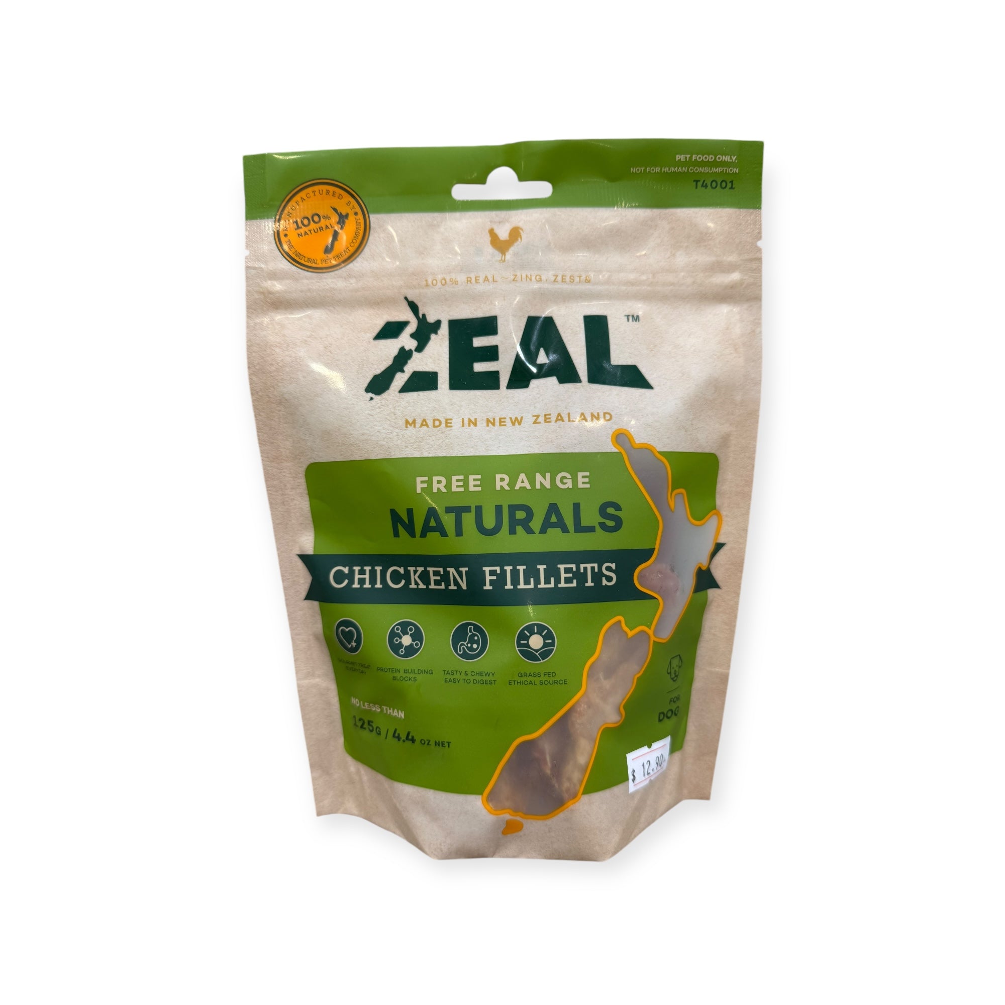 Zeal Free Range Chicken Breast Fillets Dog Treat 125g | PAWS CLUB