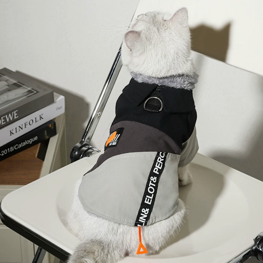 Thickened Winter Puffer Jacket for Cats & Dogs – Warm Pet Coat