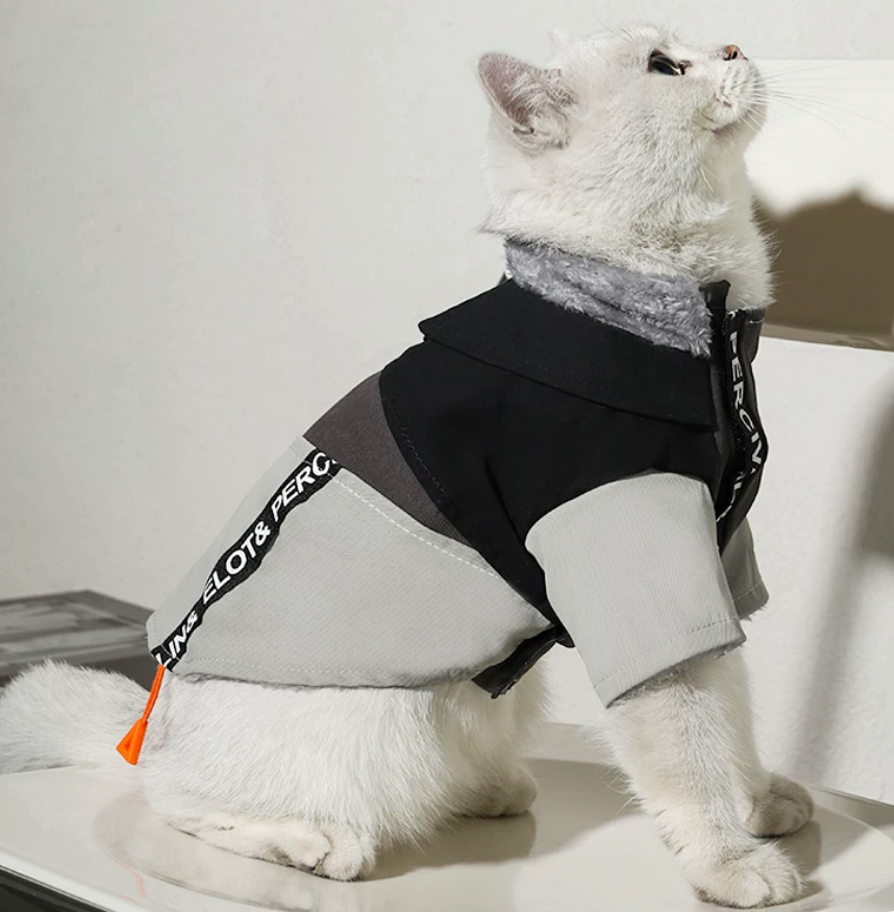 Thickened Winter Puffer Jacket for Cats & Dogs – Warm Pet Coat